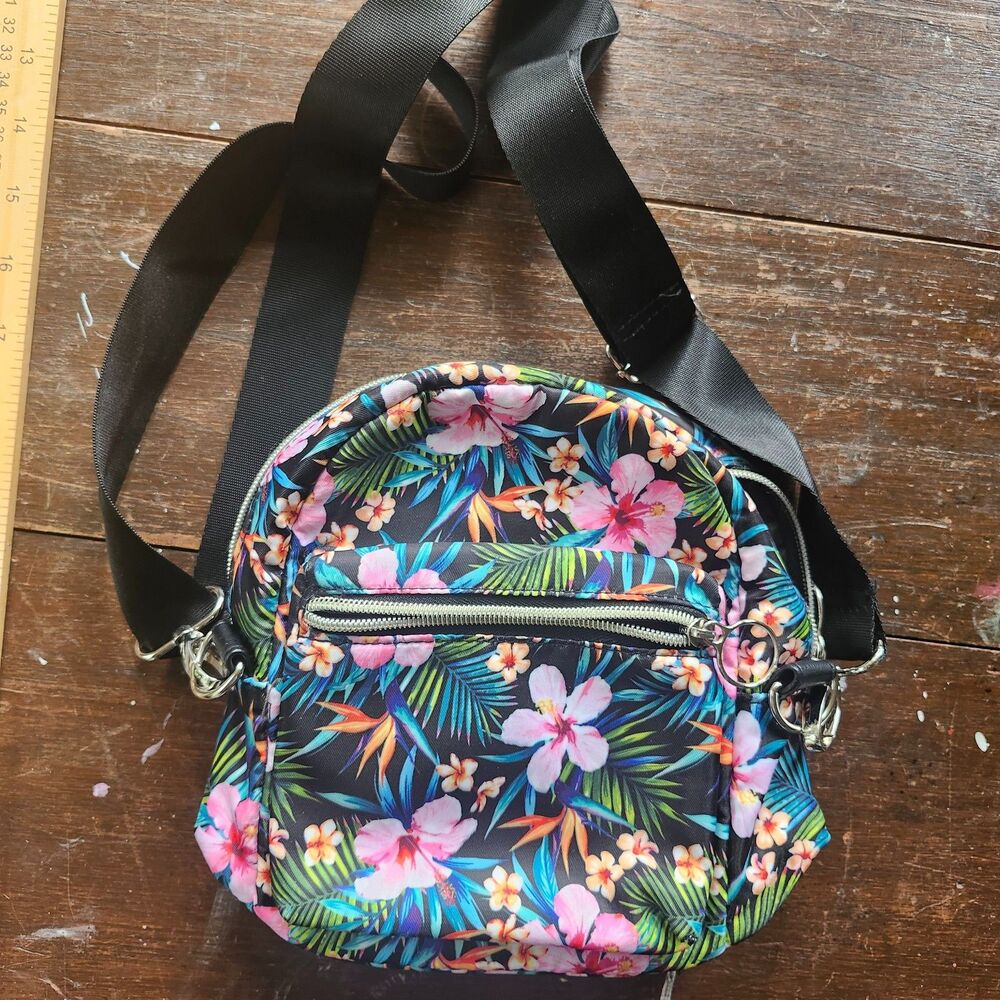 Tropical Floral Sling Bag Women's Mini Backpack Crossbody Purse Multi-Color